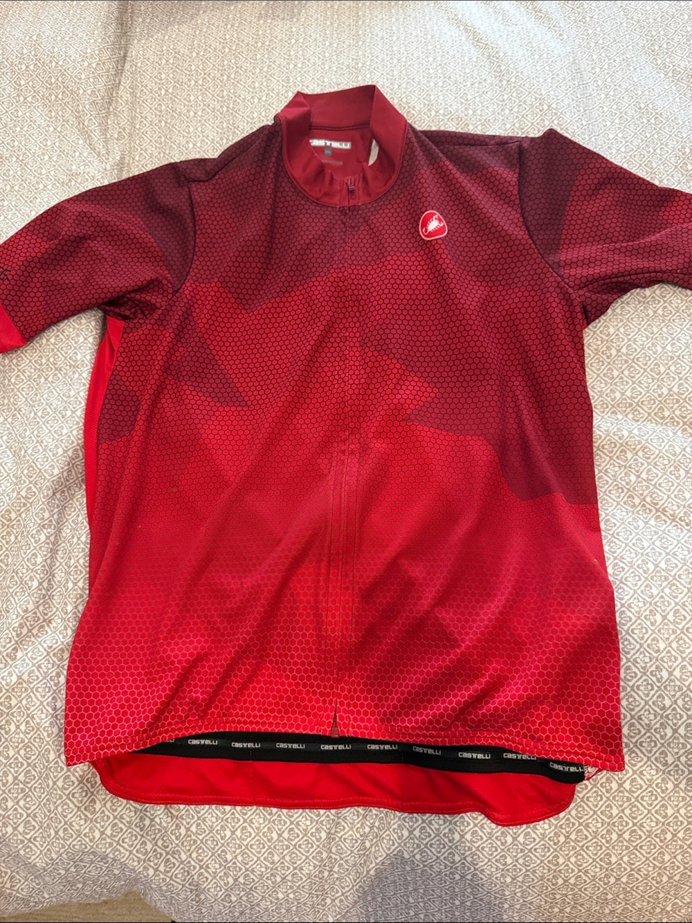 Castelli Men's Red Gradient Cycling Jersey